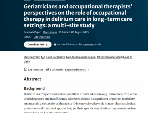 Il ruolo della terapia occupazionale nella cura del delirium: una prospettiva europea